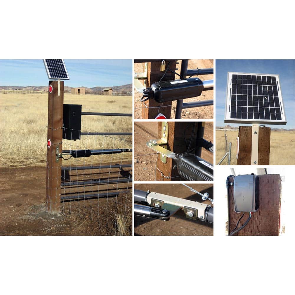 Estate Swing Single Swing Automatic Gate Opener Kit with 5-Watt Solar Panel