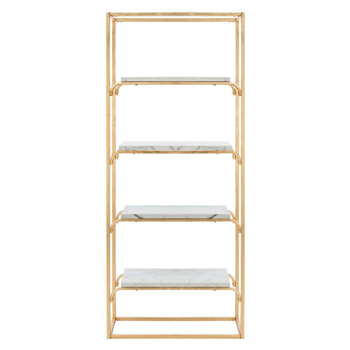 Safavieh Fiora Gold/White Metal Etagere, 4-Tier, 30 x 14 x 72 in