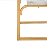 Safavieh Fiora Gold/White Metal Etagere, 4-Tier, 30 x 14 x 72 in