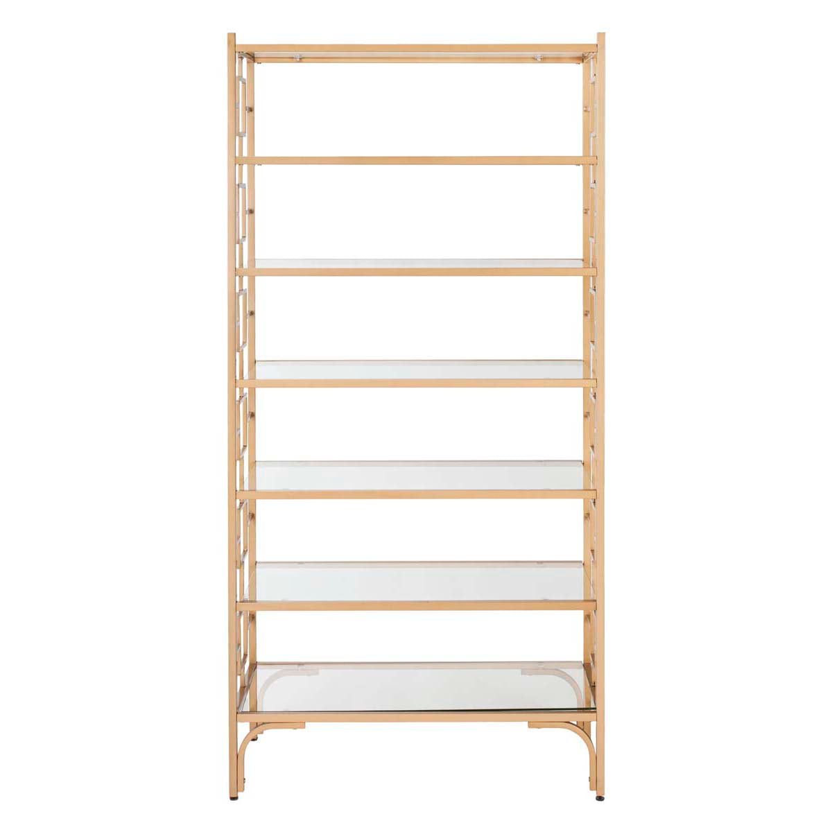 Safavieh Brooklyn Gold/Clear Metal Etagere, 7-Tier, 36 x 16 x 72 in.