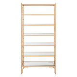 Safavieh Brooklyn Gold/Clear Metal Etagere, 7-Tier, 36 x 16 x 72 in.