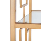Safavieh Brooklyn Gold/Clear Metal Etagere, 7-Tier, 36 x 16 x 72 in.