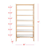 Safavieh Brooklyn Gold/Clear Metal Etagere, 7-Tier, 36 x 16 x 72 in.