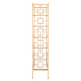 Safavieh Brooklyn Gold/Clear Metal Etagere, 7-Tier, 36 x 16 x 72 in.