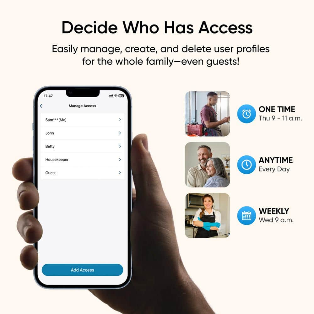 eufy Security E330 Black Video Smart Lock WiFi 3-in-1 Camera, Doorbell, and Fingerprint Keyless Entry Door Lock with Built-In Chime