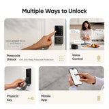eufy Security C210 Black Smart Lock Wi-Fi with 5-in-1 Ways to Unlock by Mobile App, Keypad, Key, Apple Watch and Smart Assistants