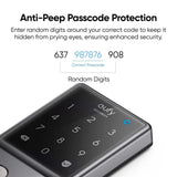 eufy Security C210 Black Smart Lock Wi-Fi with 5-in-1 Ways to Unlock by Mobile App, Keypad, Key, Apple Watch and Smart Assistants