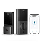 eufy Security C210 Black Smart Lock Wi-Fi with 5-in-1 Ways to Unlock by Mobile App, Keypad, Key, Apple Watch and Smart Assistants