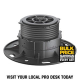 Eurotec Deck Support Plastic Adjustable Pedestal SL (Self leveling - Head) PRO M (10-Pieces/Package)
