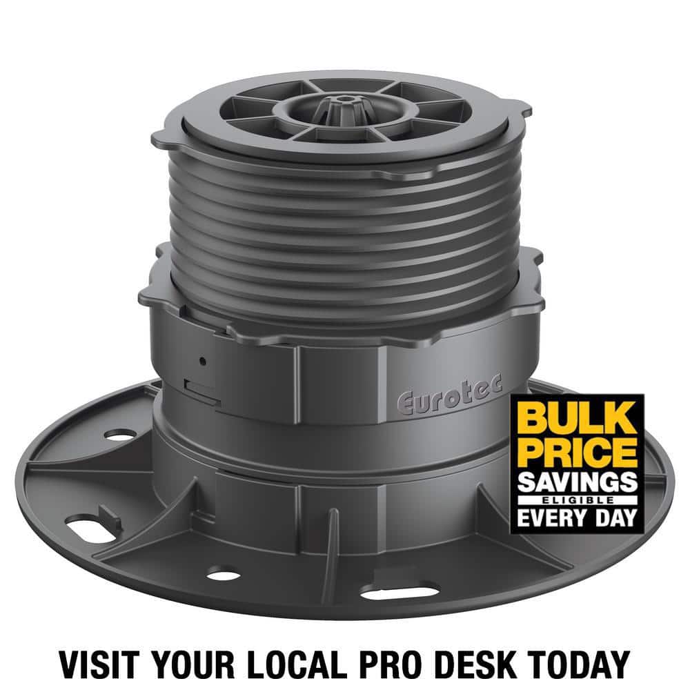 Eurotec Deck Support Plastic Adjustable Pedestal SL (Self leveling - Head) PRO L (10-Pieces/Package)