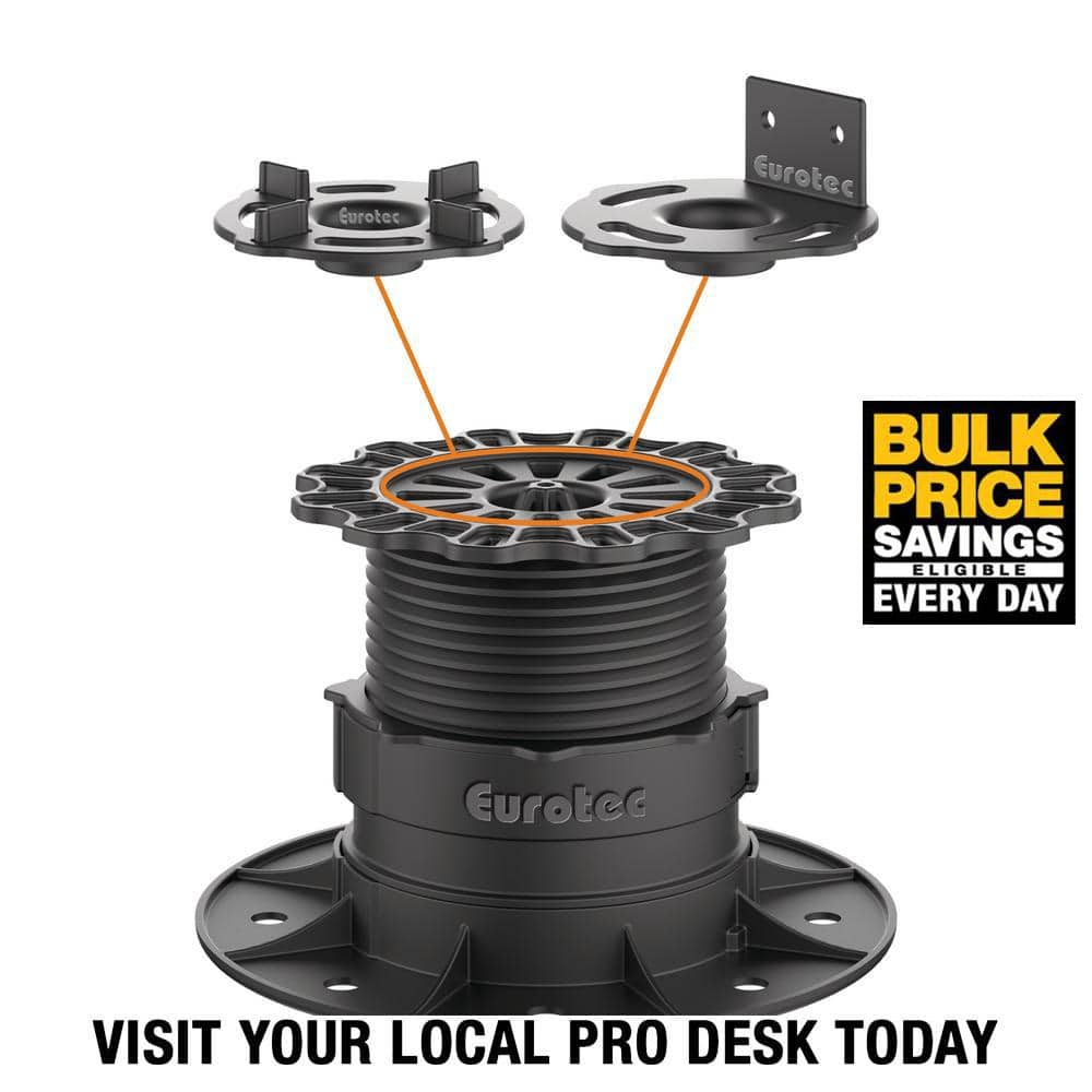 Eurotec Deck Support Plastic Adjustable Pedestal PRO L (10-Pieces / Box)