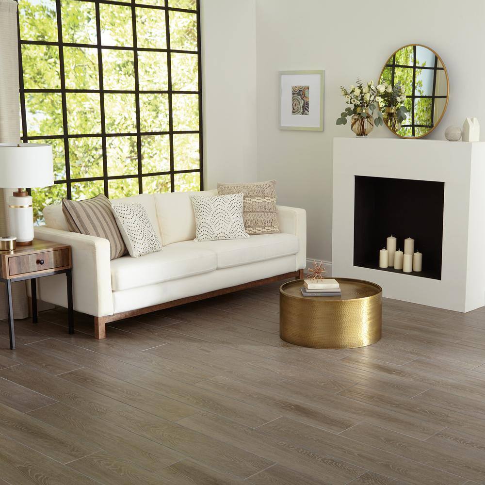 Marazzi Sequoia Forest Rustic Brown 8 in. x 40 in. Porcelain Floor and Wall Tile (10.75 sq. ft. / case)