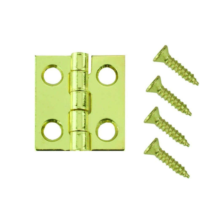 Everbilt 3/4 in. x 11/16 in. Bright Brass Middle Hinges (Value Pack)