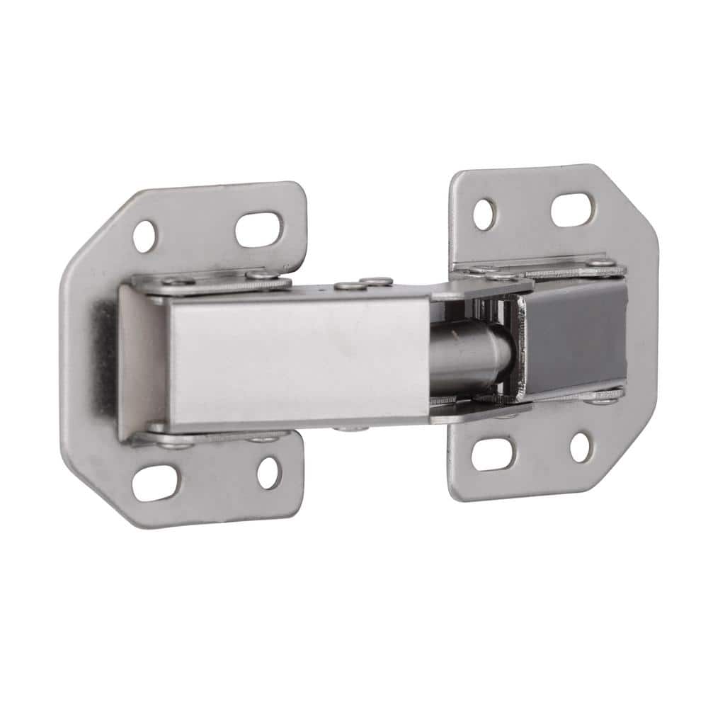 Everbilt 90-Degree Surface Mount Hidden Spring Cabinet Hinge, Satin Nickel (5 Pairs)