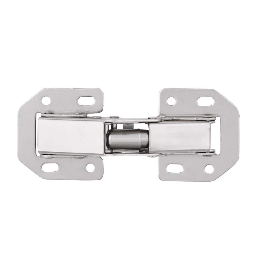 Everbilt 90-Degree Surface-Mount Hidden Spring Cabinet Hinge, Satin Nickel (1 Pair)