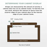 Everbilt 35 mm 105-Degree 1/2 in. Overlay Soft-Close Cabinet Hinge, Satin Nickel (5 Pairs, 10 Pieces)