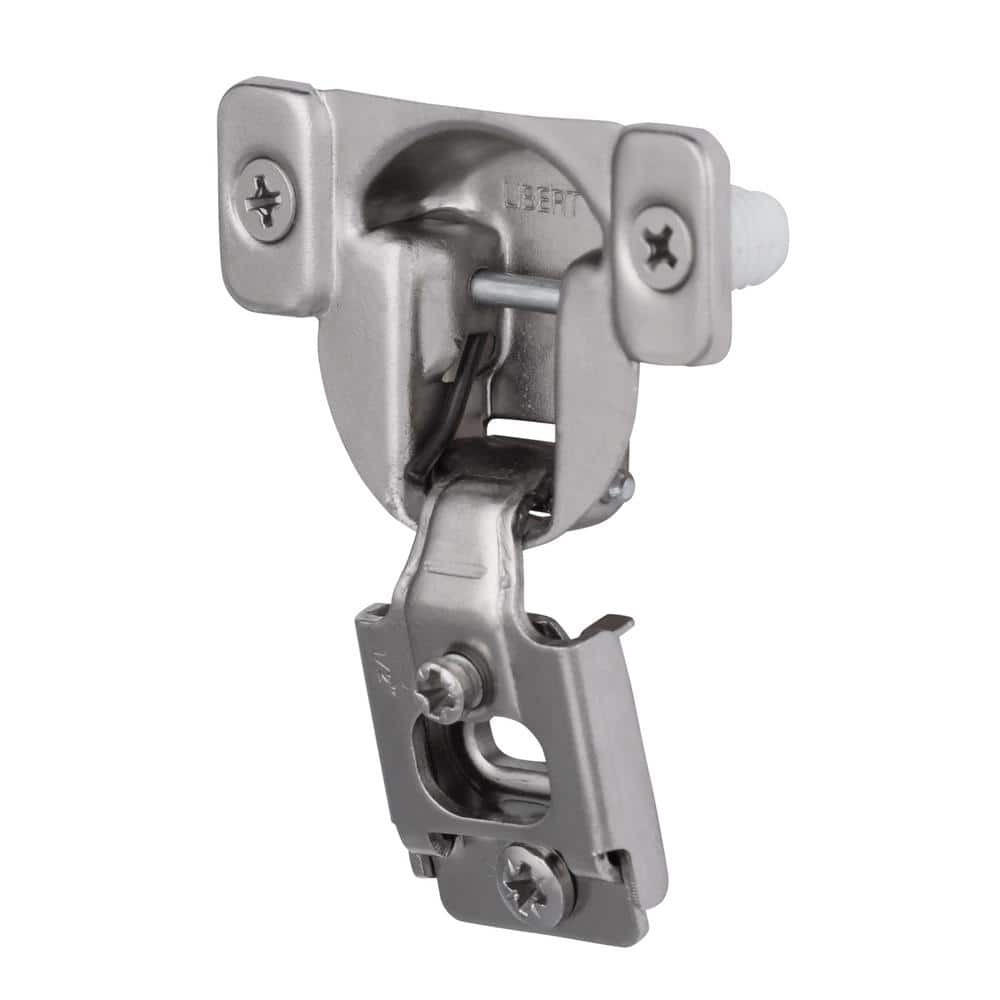 Everbilt 35 mm 105° 1/2 in. Overlay Concealed Cabinet Hinge, Satin Nickel (5 Pairs/10 Pieces)