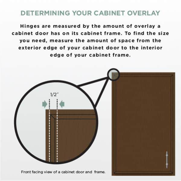 Everbilt 35 mm 105° 1/2 in. Overlay Concealed Cabinet Hinge, Satin Nickel (5 Pairs/10 Pieces)