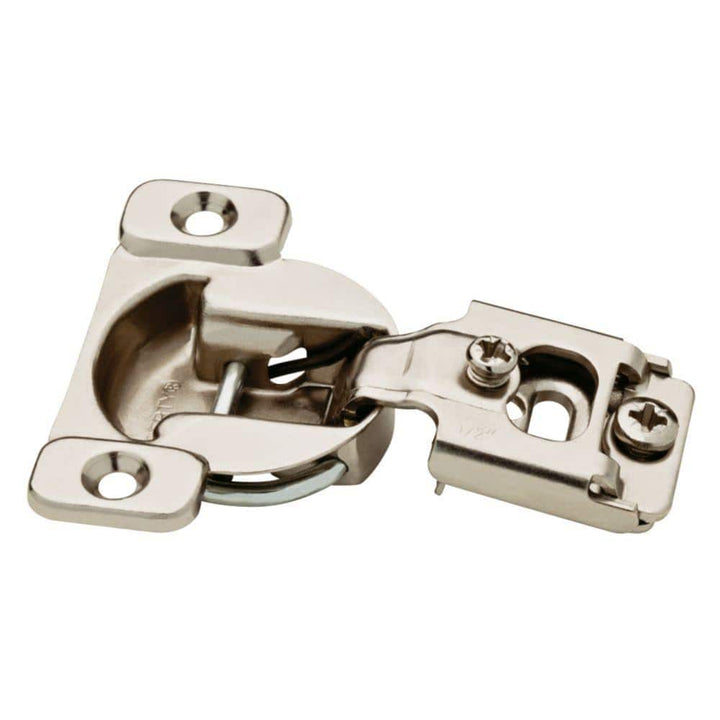 Everbilt 35 mm 105° 1/2 in. Overlay Concealed Cabinet Hinge, Satin Nickel (5 Pairs/10 Pieces)