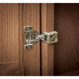 Everbilt 35 mm 105-Degree 1-1/4 in. Overlay Cabinet Hinge, Satin Nickel — 5 Pairs (10 Pieces)