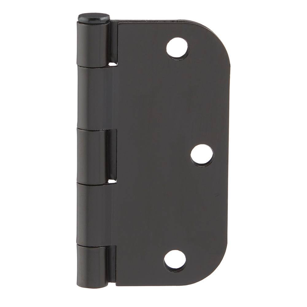 Everbilt 3-1/2 in. x 5/8 in. Radius Oil-Rubbed Bronze Door Hinge Value Pack (48 per Pack)