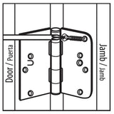 Everbilt 4 in. Satin Nickel Half Square Corner x 5/8 in. Radius Security Door Hinge