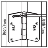 Everbilt 4 in. Satin Nickel Half Square Corner x 5/8 in. Radius Security Door Hinge