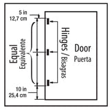 Everbilt 4 in. Satin Nickel Half Square Corner x 5/8 in. Radius Security Door Hinge