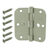 Everbilt 3-1/2 in. Satin Nickel Door Hinges, 5/8 in. Radius Security Butt Hinges Value Pack (3-Pack)