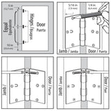 Everbilt 3-1/2 in. Antique Brass Security Door Hinges, 5/8 in. Radius – Value Pack (3-Pack)