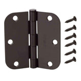 Everbilt 3 in. Oil-Rubbed Bronze Door Hinge, 5/8 in. Radius