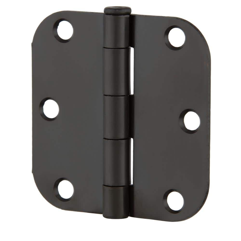 Everbilt 3 in. Oil-Rubbed Bronze Door Hinge, 5/8 in. Radius