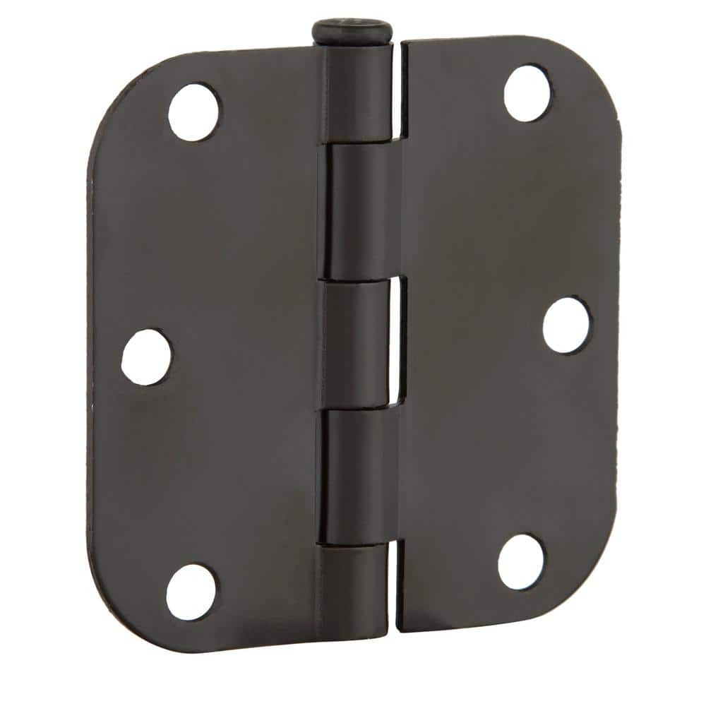 Everbilt 3 in. Oil-Rubbed Bronze Door Hinge, 5/8 in. Radius