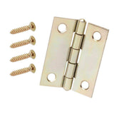 Everbilt 2 in. x 2 in. Satin Brass Narrow Utility Hinge, Non-Removable Pin (2-Pack)