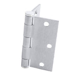 Everbilt 3-1/2 in. Satin Chrome Commercial Grade Door Hinge, Square Corner
