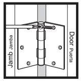 Everbilt 4 in. Satin Chrome Commercial Grade Door Hinge (Square Corner)