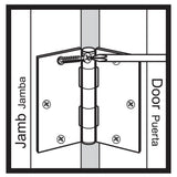 Everbilt 4 in. Satin Chrome Commercial Grade Door Hinge (Square Corner)