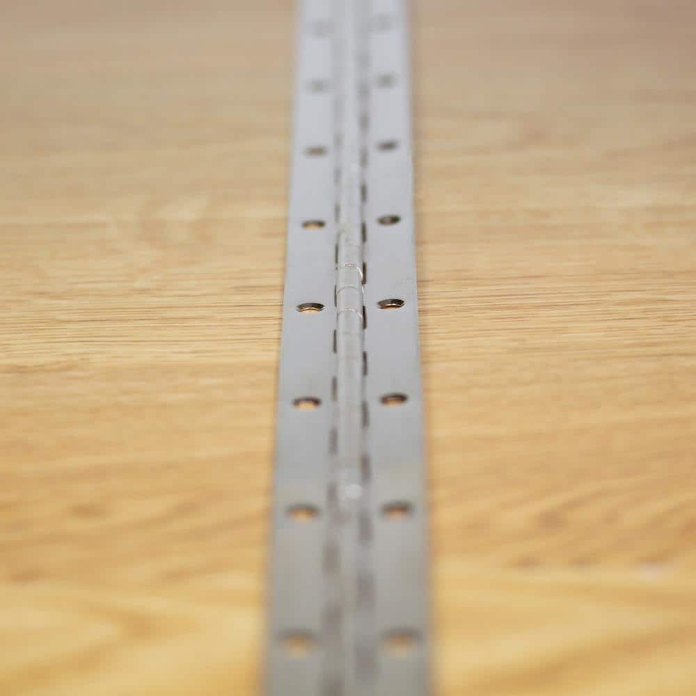 Everbilt 1-1/2 in. x 72 in. Bright Nickel Continuous Hinge