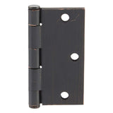 Everbilt 3-1/2 in. Square Corner Brushed Oil-Rubbed Bronze Door Hinge Value Pack (48-Pack)