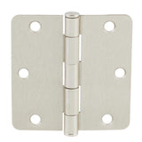 Everbilt 3-1/2 in. x 1/4 in. Radius Satin Nickel Butt Door Hinge Value Pack (48-Pack)