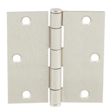 Everbilt 3-1/2 in. Square Corner Satin Nickel Door Hinge Value Pack (48-Pack)
