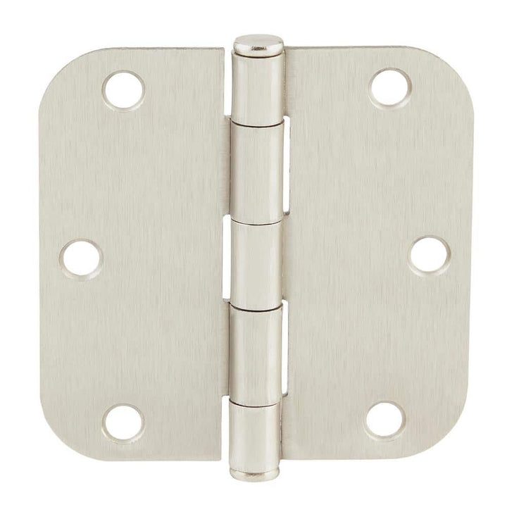 GlideRite 3-1/2 in. Satin Nickel Steel Door Hinges, 5/8 in. Corner Radius with Screws (24-Pack)