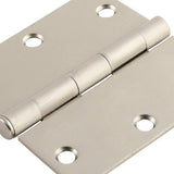 Everbilt 3-1/2 in. Satin Nickel 1/4 in. Radius Butt Door Hinges Value Pack (3-Pack)