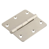 Everbilt 3-1/2 in. Satin Nickel 1/4 in. Radius Butt Door Hinges Value Pack (3-Pack)