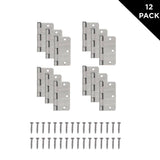 Everbilt 3-1/2 in. x 1/4 in. Radius Satin Nickel Butt Door Hinge Value Pack (12-Pack)