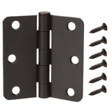 Everbilt 3-1/2 in. Oil-Rubbed Bronze Door Hinges, 1/4 in. Radius, Value Pack (3-Pack)