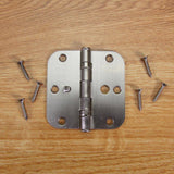 Everbilt 3-1/2 in. Satin Nickel 5/8 in. Radius Ball Bearing Door Hinge Value Pack (3-Pack)