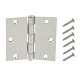Everbilt 3-1/2 in. Chrome Square Corner Door Hinges Value Pack (3-Pack)