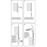 Everbilt 4 in. Chrome Square Corner Door Hinge