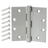 Everbilt 4-1/2 in. x 4-1/2 in. Satin Chrome Ball Bearing Door Hinge, Square Corner